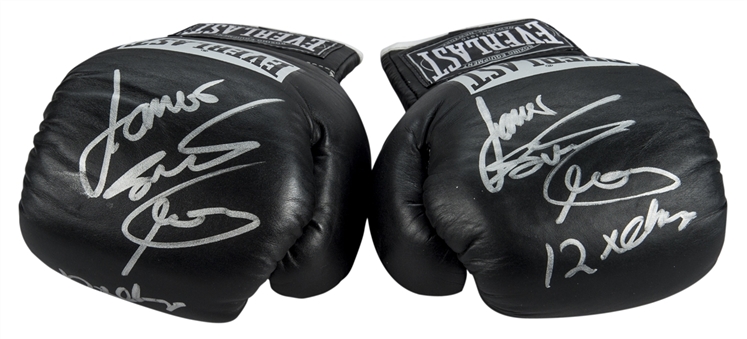 James “Lights-Out” Toney Fight Worn and Signed Gloves - possible vs Holyfield (Toney LOA)
